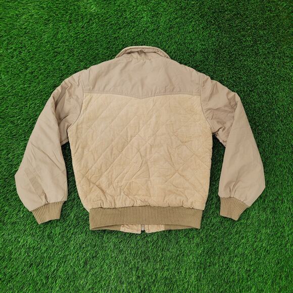 Vintage 80s Western Cowboy Corduroy Jacket M/L 22x26 Cropped - Picture 2 of 16